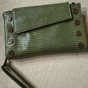 Hammitt Green Clutch with Wristlet